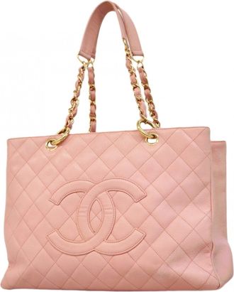 Chanel Pink Grained Calfskin Tote Bag (Pre-Owned)
