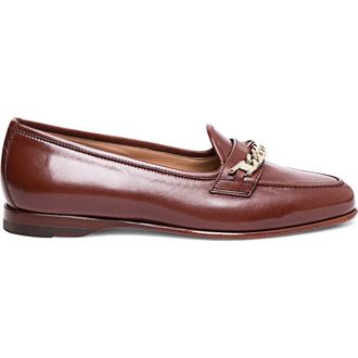 Santoni Womens leather Andrea loafer in Brown at Nordstrom, Size 10