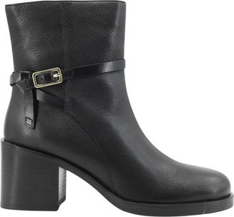 Geox Heeled Boots - Dames - Laarzen met Hak - Zwart - 39 EU - Leer - Schoenen