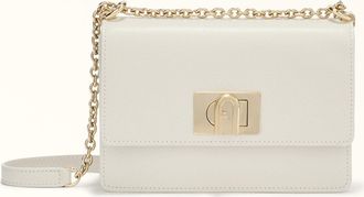 Furla 1927 Borsa A Tracolla Panna Bianco Pelle Stampata Donna