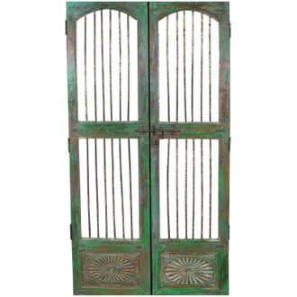 Biscottini International Puerta Corredera Medieval Antigua Interior O Exterior De Madera Maciza Y Hierro