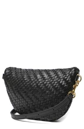 Clare Vivier Petite Woven Leather Belt Bag in Black at Nordstrom