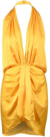 Nineminutes Polyester and Elastane Dress - Black/Orange