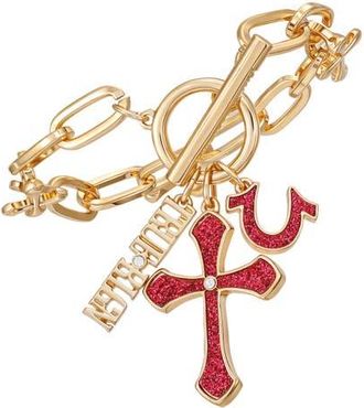 True Religion Rebel Charm Bracelet in Gold Tone at Nordstrom, Size 7.5