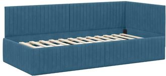 vidaXL Estructura de cama en esquina Azul 90 cm x 200 cm tela vidaXL