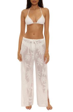 BECCA by Rebecca Virtue Palm Island Cover-Up Pants in White at Nordstrom, Size X-Small