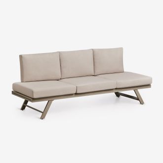 Sklum Sof&aacute; De Jard&iacute;n De 3 Plazas Reclinable En Aluminio Libanc Sklum