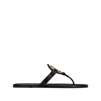 Tory Burch Tory Burch, Flip Flops, female, Black, Size: 6 1/2 US Metal Miller Sandal