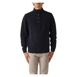 Barbour Truien & Vesten, Heren, Blauw, M, Wol, Essential Patch Half Zip