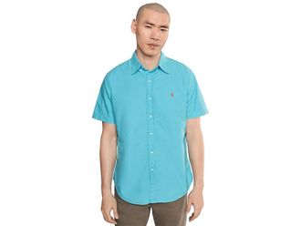 Polo Ralph Lauren Classic Fit Garment-Dyed Oxford Shirt Mens Clothing Perfect Turquoise : 2XL, Cotton