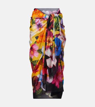 Dolce & Gabbana Floral cotton beach cover-up