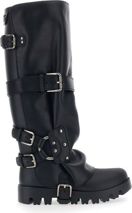 Dolce & Gabbana Black Leather Boots