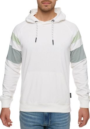 Indicode Hoodie INDICODE INHuman, Herren, Gr. XXL, weiss (sanftes wei&szlig;), Sweatware, Obermaterial: 60% Baumwolle, 40% Polyester, colorblocking, regular fit, Rip
