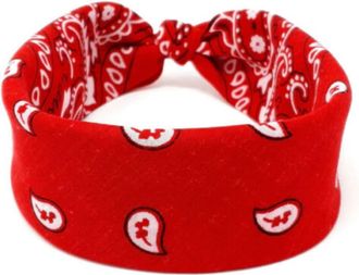 Generic Cotton Bandana Paisley Head Wrap Neck Scarf Face Shield Head Wrist Band Beanie (Red)