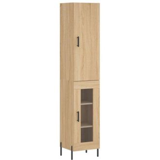 vidaXL Highboard Sonoma Oak 34.5x34x180 cm Engineered Wood Vidaxl