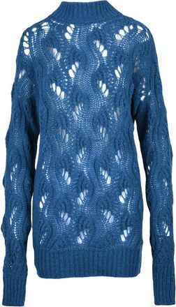 Dondup Long Openwork Knit - Blue