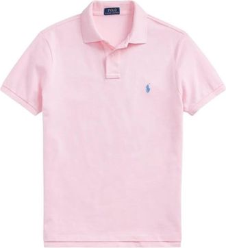 Polo Ralph Lauren Custom Slim Short Sleeve Polo Shirt - Heren - Polos - Roze - M - Katoen - Tops
