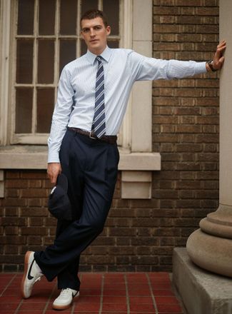 Le 31 Mens Loose fluid twill pleated pant