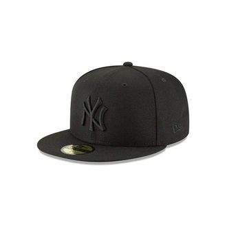 New Era 59Fifty Hat MLB Basic New York Yankees Black/Black Fitted Baseball Cap (7 1/2)