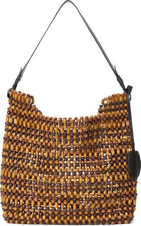 Staud Drift Wood Bead Shoulder Bag in Multi Wood Beads at Nordstrom