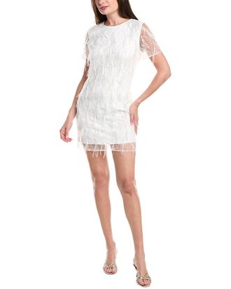 Milly Rana Feather Mini Dress