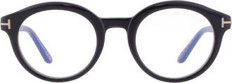 Tom Ford Blue Light Block Round Unisex Eyeglasses FT6061-B 001 50