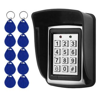 OEM Cerradura Met&aacute;lica Con Teclado Para Apertura De Puerta, Teclado De Control De Acceso, 125 Khz, Lector De Tarjetas Em + 10 Llaves Rfid + Funda Impermea