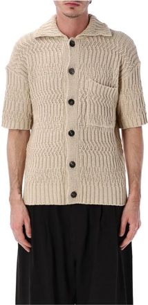 Roberto Collina Cable Cardigan - Heren - Vesten - Beige - XL - Truien & Vesten