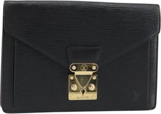 Louis Vuitton Pre-owned Clutches, female, Black, Size: ONE SIZE Pre-owned Leather Clutch