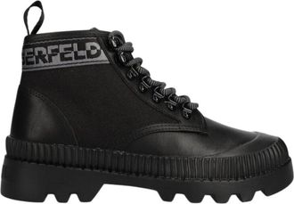 Karl Lagerfeld Enkellaarsjes - Dames - Veterlaarzen - Zwart - 41 EU - Schoenen