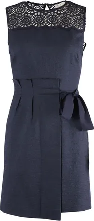 Sandro Sandro Justin Jacquard minijurk in marineblauw polyester