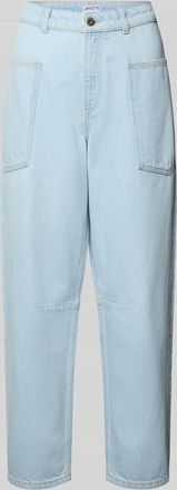 Jake*s Casual Barrel Fit Jeans mit aufgesetzten Taschen in Hellblau, Gr&ouml;&szlig;e 34