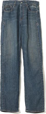 Undercover Jeans dritti in lino - Blu