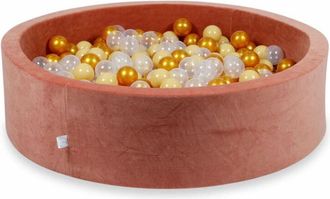 OEM Piscina Seca 110x30cm Velvet Soft Canyon Clay Con 400 Bolas: Dorada, Beige, Transparente