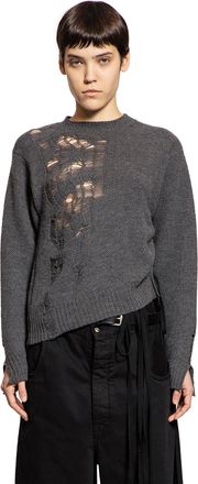 Ann Demeulemeester Gabriela Destroyed Seed Stitch Sweater