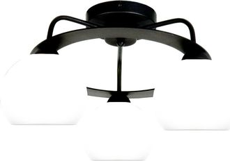OEM L&aacute;mpara De Techo Negra Con Pantalla Blanca Violetta 14-152