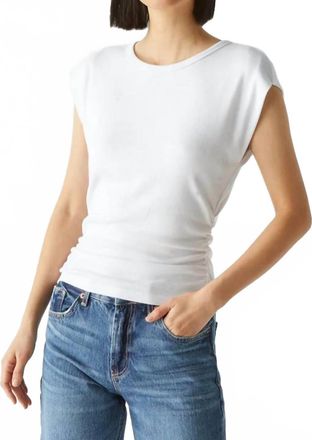 Michael Stars Joni Crew Neck Top In White