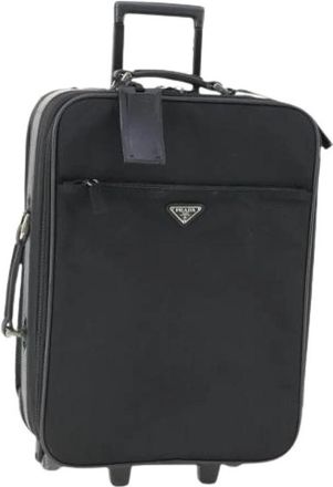 Prada Pre-owned Nylon Weekendtas - Dames - Vintage Weekendtas - Zwart - ONE Size - Nylon - Vintage