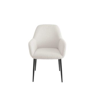 MondoViro Conjunto de sillas de tela blanca 60x62 cm 85h