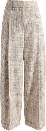 BOSS Telda Plaid Pleated High Waist Pants in Sea Blossom Plaid at Nordstrom Rack, Size 12
