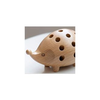 OEM Portal&aacute;pices De Madera Maciza Con Forma De Erizo, Un Elemento Decorativo Original Para El Hogar Y La Oficina, Que Incluye Una Caja De Almacenamiento D