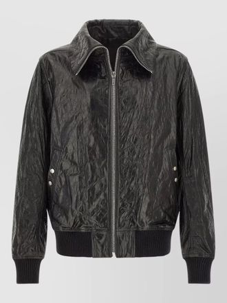 Rick Owens dracuflight high collar bomber jacket