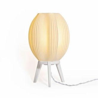 Jonathan Y Designs Wavy 16.5 Modern Contemporary Plant-Based PLA 3D Printed Dimmable LED Table Lamp in White at Nordstrom