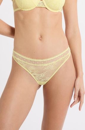 Etam Plume Tanga Panties in Light Yellow at Nordstrom, Size Xx-Small