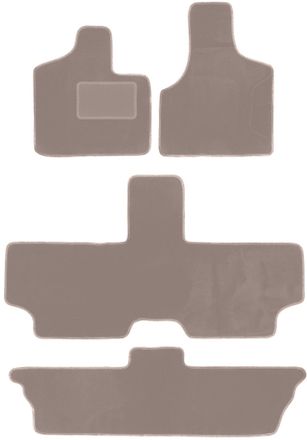 OEM Alfombrillas De Terciopelo Beige Para Dodge Caravan / Grand Caravan Iii 7 Plazas (2001-2007)