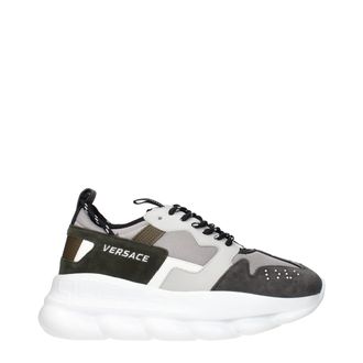 Versace Gray Fabric Chunky Mens Sneakers