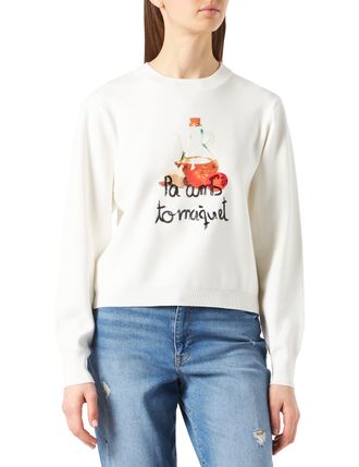 Desigual Womens JERS_PAMBTOMAQUET Sweater, White, M