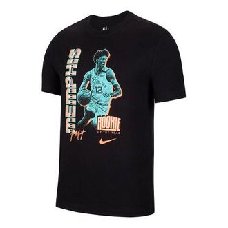 Nike NBA Ja Morant Portrait Printing Basketball Sports Short Sleeve Black DH3774-010