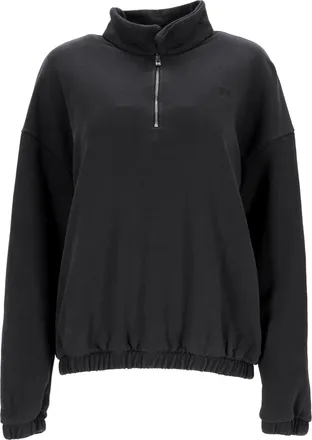 Toteme Toteme Half Zip Pullover Sweater in zwart katoen