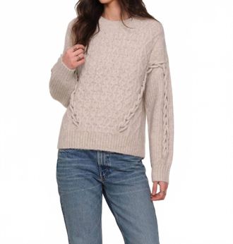 Heartloom Raven Crew Neck Knit Sweater In Oat